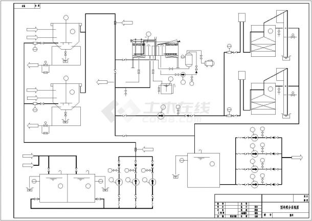 某电厂循环冷却排污水回用工程全套工艺图纸(CAD)-图二