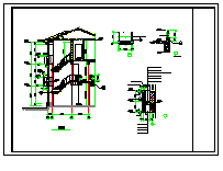 三层别墅的全套建施设计CAD图-图二