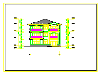 石龙东江别墅建筑设计CAD方案图纸-图二