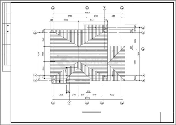 芜湖市某度假村2层砖混结构简约型别墅建筑设计CAD图纸（含地下室）-图二