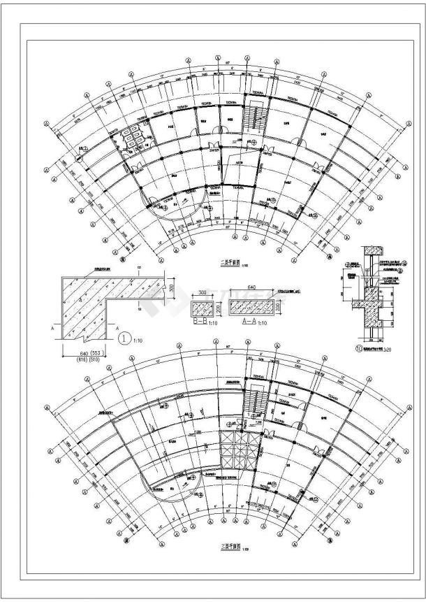 某地区小区3层会所建筑设计施工图-图一