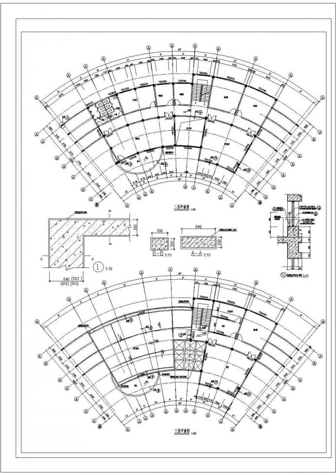 某地区小区3层会所建筑设计施工图_图1