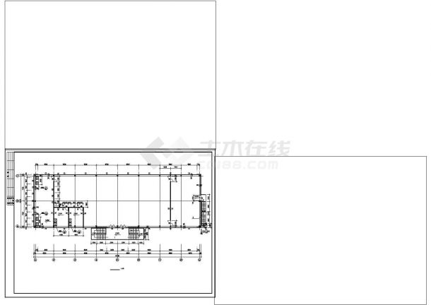 某食堂钢结构建筑设计CAD图纸-图一