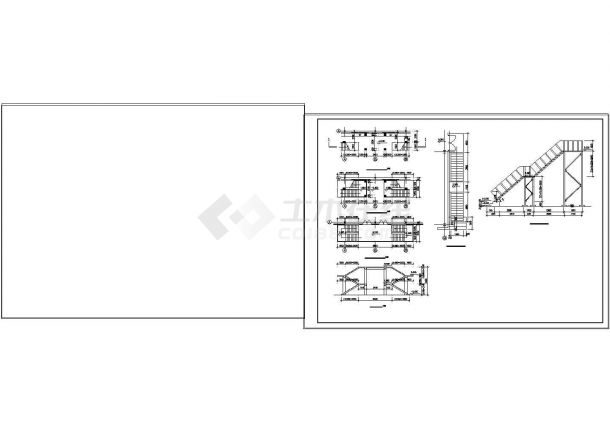 某食堂钢结构建筑设计CAD图纸-图二