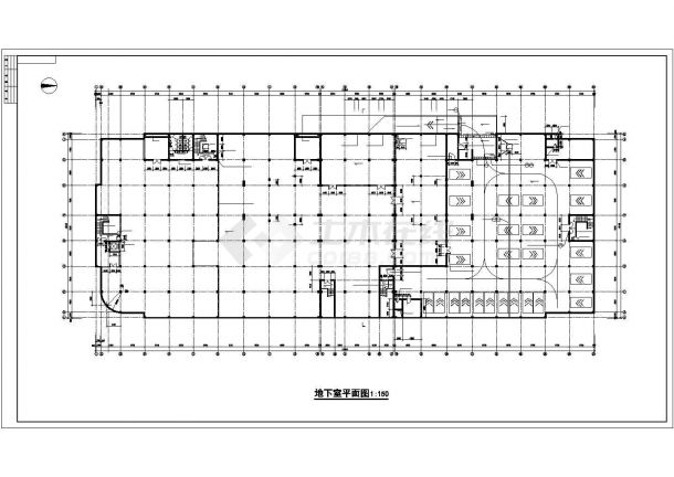 长117.21米 宽43.45米 地下1层地上四层商场建筑设计 含详图-图一