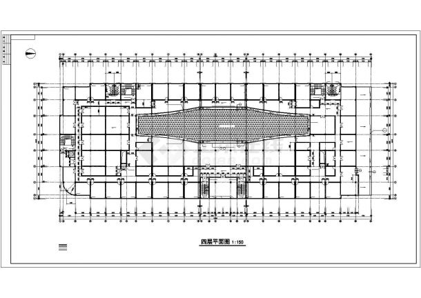 长117.21米 宽43.45米 地下1层地上四层商场建筑设计 含详图-图二