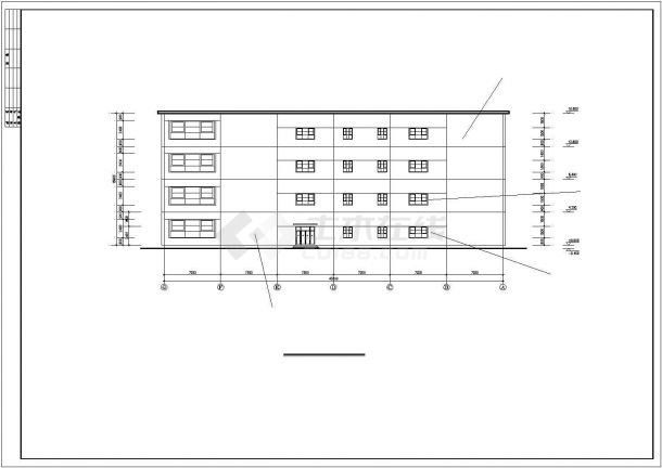 某2074平米四层框架结构中型商场建筑施工图纸-图二
