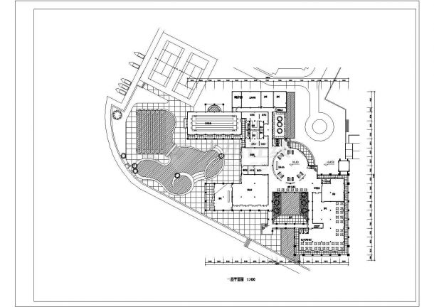 双层会所建筑施工剖面图CAD参考图-图二