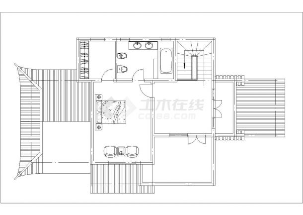 苏州市吴江区某现代化村镇3层砖混结构苏式别墅全套建筑设计CAD图纸-图一