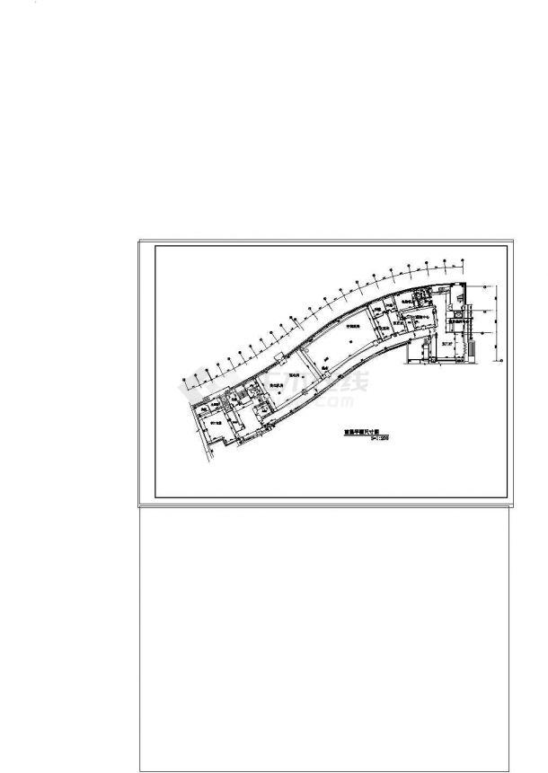 五星级宾馆客房室内装饰设计平面施工图-图一