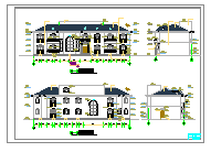 私家别墅建筑设计CAD施工图纸-图一
