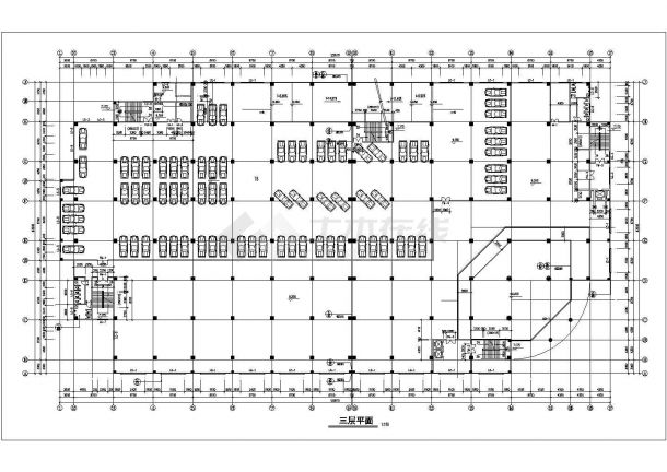 某地区商业大厦建筑CAD施工图纸-图一