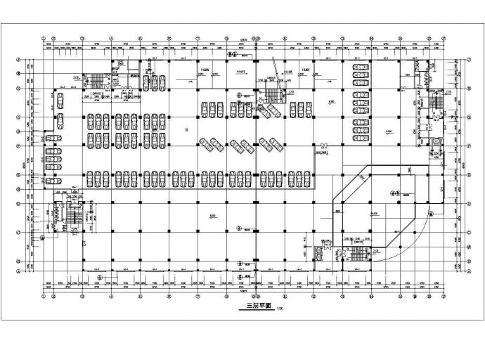 某地区商业大厦建筑CAD施工图纸_图1