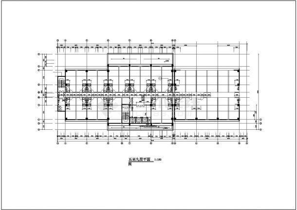 某小型商务楼建筑施工CAD参考图-图一