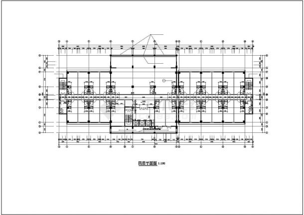 某小型商务楼建筑施工CAD参考图-图二