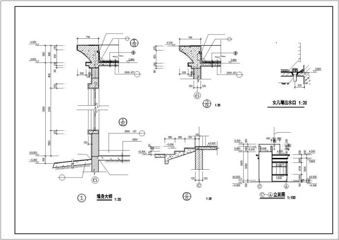 温州市某皮革厂厂区大门建筑设计CAD图纸（含30平米门卫室）_图1