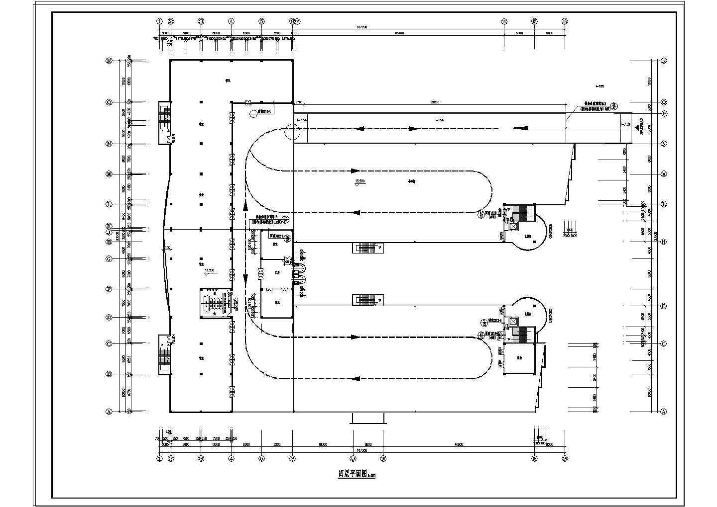 商业广场平立面建筑设计CAD图纸