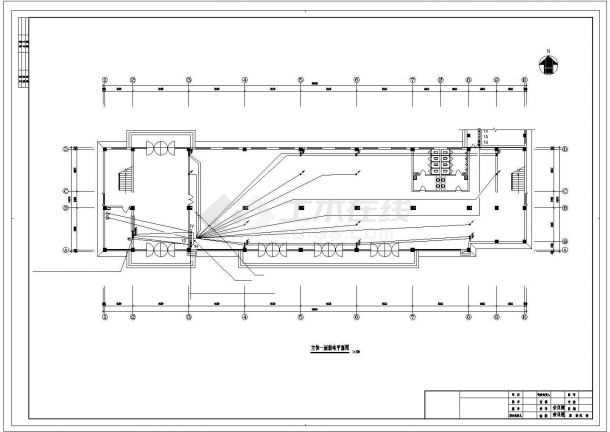 四层办公楼电气施工建筑CAD详图-图一
