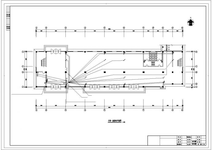 四层办公楼电气施工建筑CAD详图_图1