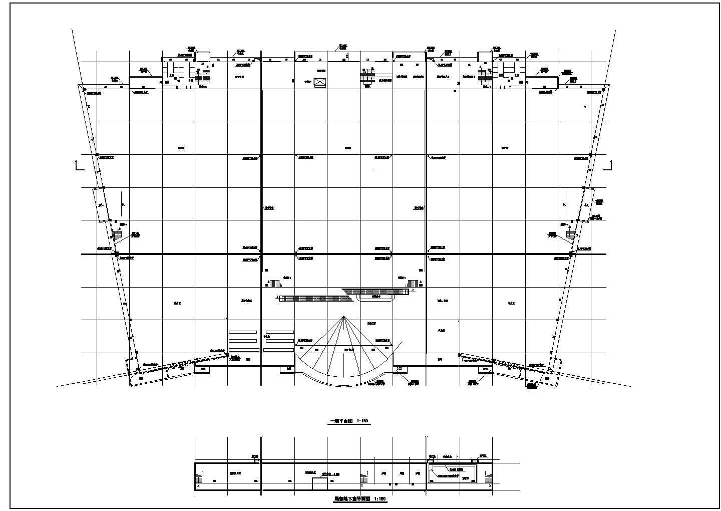 二层某超市建筑cad施工图纸