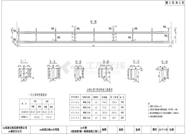 预应力钢筋混凝土T梁一般构造节点设计图-图二