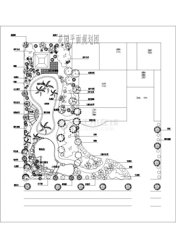 上海某主题花园CAD建筑设计大样平面规划图纸-图一