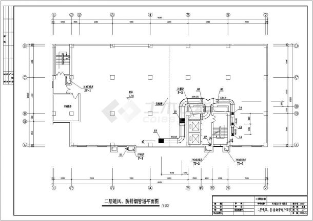 商场综合楼通风空调设计CAD施工图纸（含目录，设计及施工说明）-图二