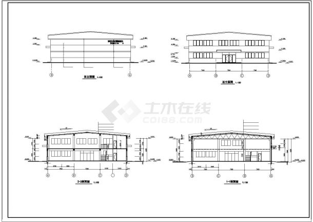 厂房设计_21米厂房建筑结构设计CAD施工图-图一