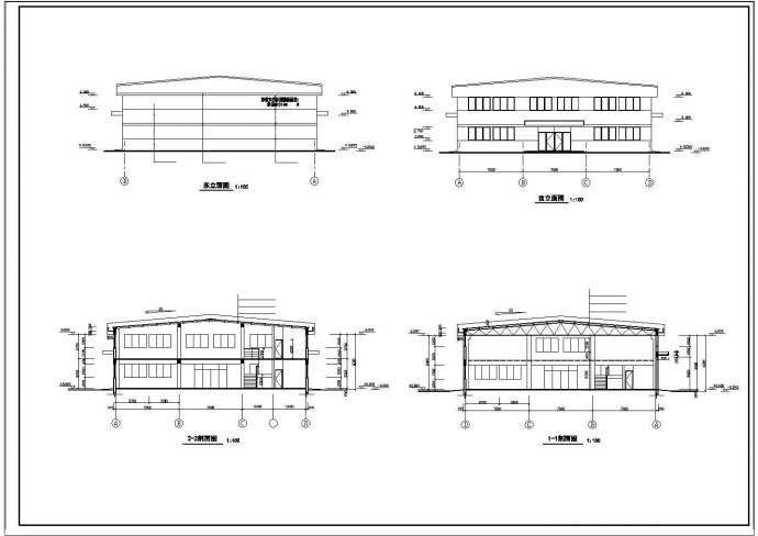 厂房设计_21米厂房建筑结构设计CAD施工图_图1