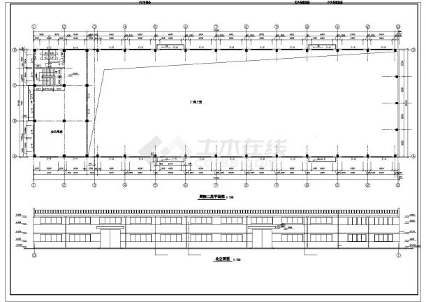 厂房设计_21米厂房建筑结构设计CAD施工图-图二
