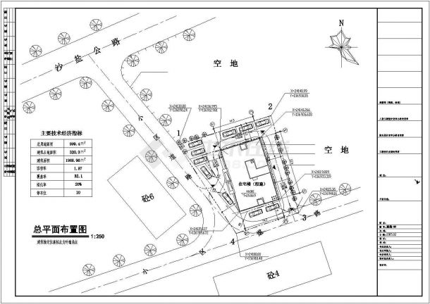 某地区侨民安置住宅楼设计施工CAD祥图-图二