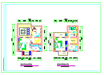 阳光别墅建筑施工CAD方案设计图-图二
