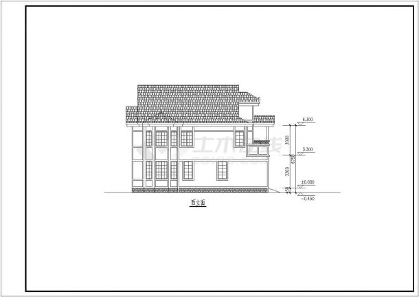某风格迥异特色别墅CAD详细大样施工设计图纸-图一