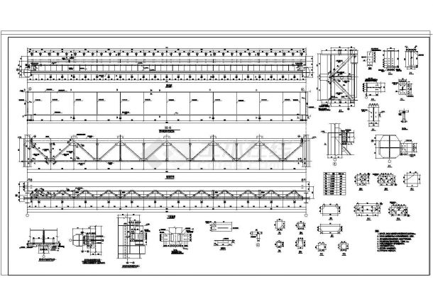 50t吊车梁详细设计cad结构施工图纸-图二