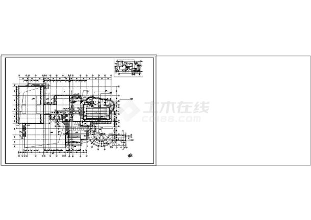 上海某高档会所建筑设计cad图纸-图一