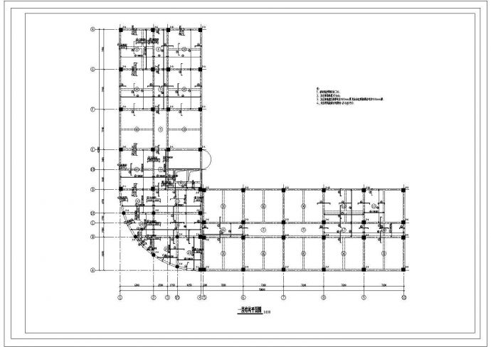 10441.17㎡8层框架办公楼结构施工cad图纸_图1