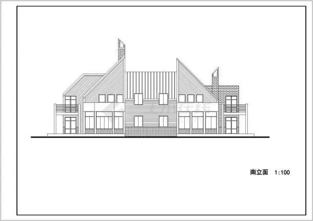 某排屋别墅建筑CAD设计构造完整大样图纸-图二