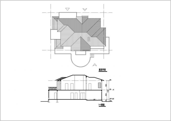 某绿益小区别墅CAD详细大样构造完整施工图_图1