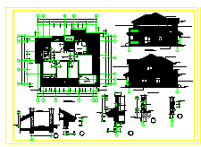 砖混结构别墅建筑cad设计施工图-图二