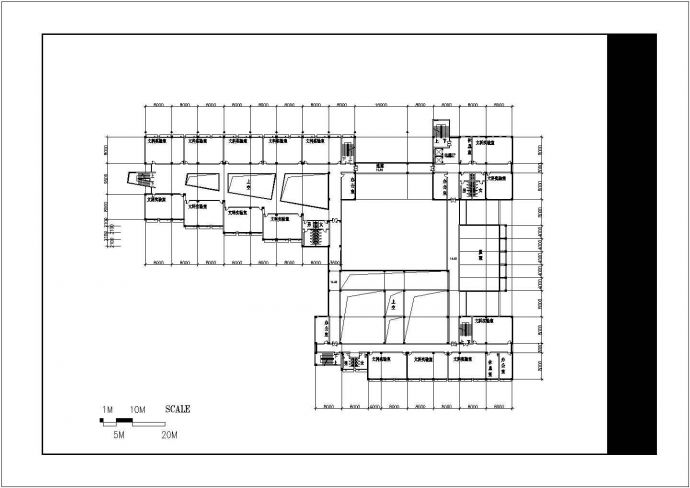 5层大学教学楼建筑施工cad图，共十一张_图1