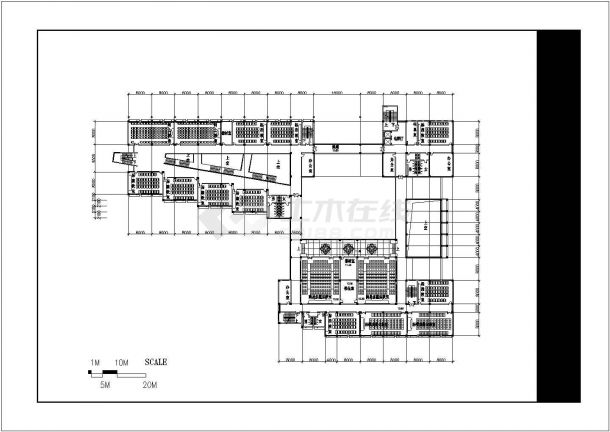 5层大学教学楼建筑施工cad图，共十一张-图二