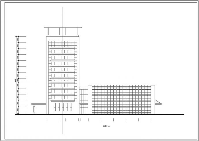 某医院12层综合楼cad施工设计方案图_图1
