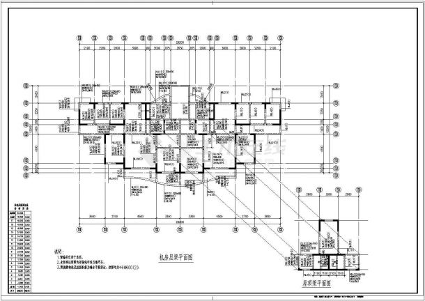 某18层剪力墙住宅楼结构建筑工程cad施工图纸-图二