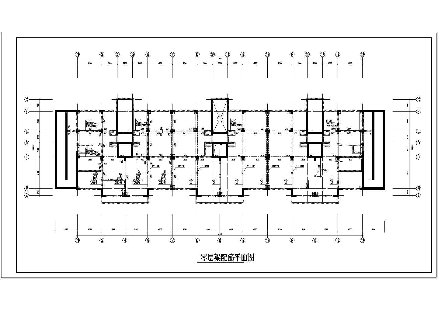 某13层住宅楼框剪结构cad建筑工程设计施工图纸