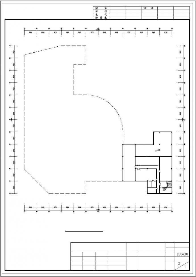 某地五层商场建筑设计cad方案图_图1
