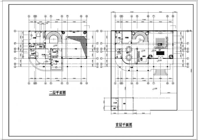 12个别墅建筑cad设计方案施工图_图1