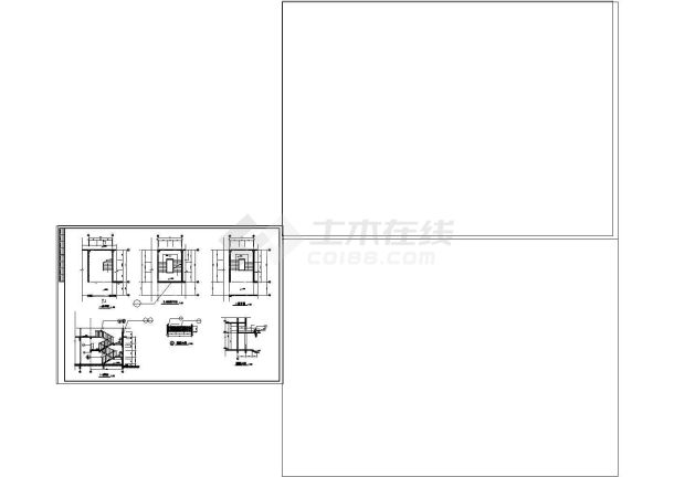 武汉长江边豪华会所设计建筑cad施工图-图一