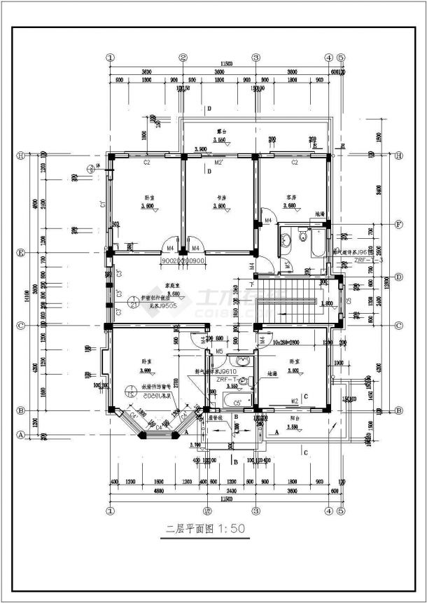 某阿里苏丹别墅CAD详细构造完整大样设计-图一