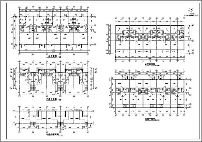 某天和小区多层住宅CAD详细设计建筑施工完整图纸_图1