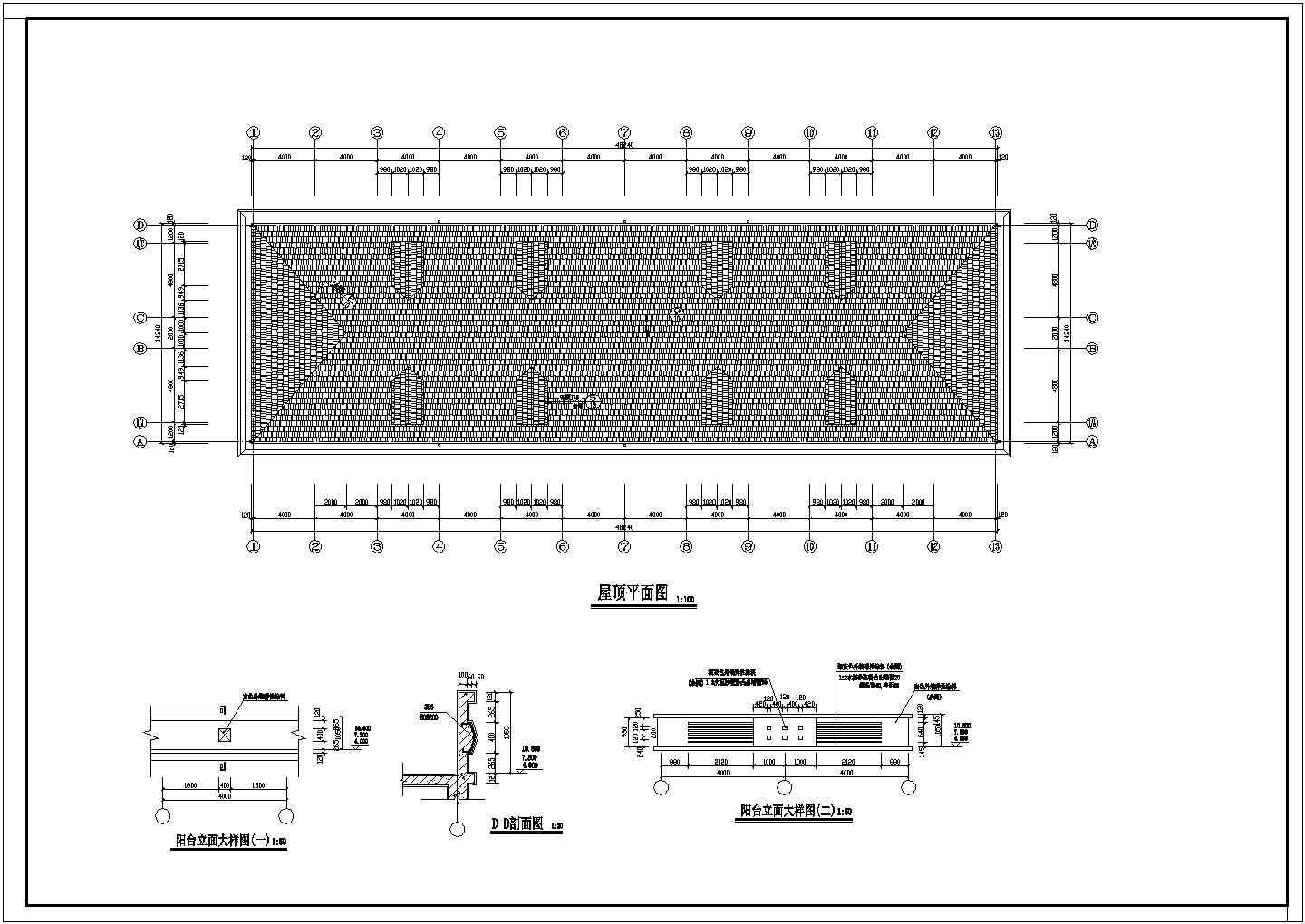某地区多层宿舍楼建筑详细设计施工方案CAD图纸